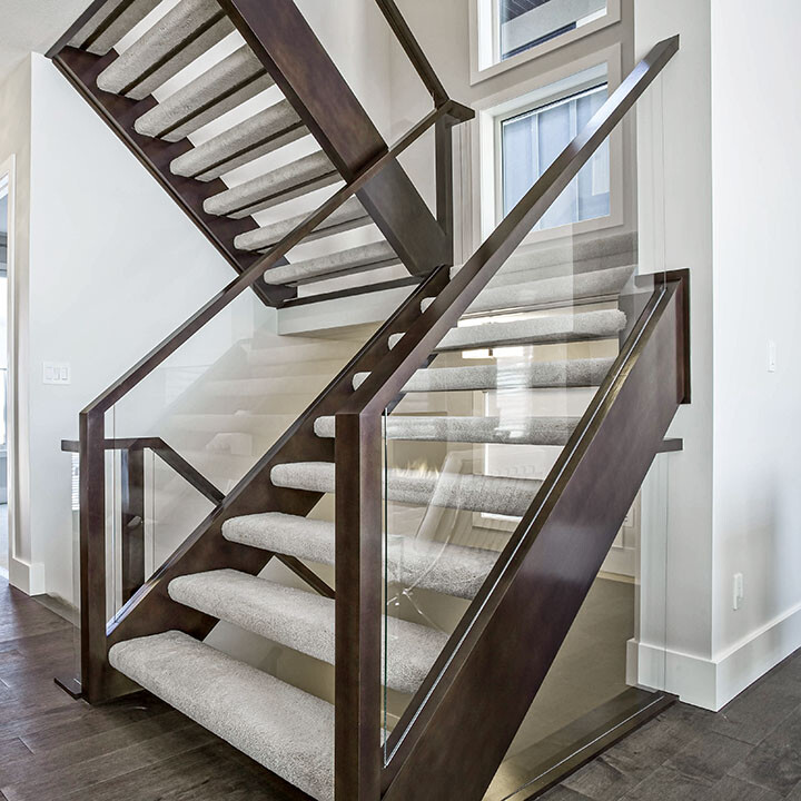 Mesa Location Page 5 glass stair railings with straight open riser stairs