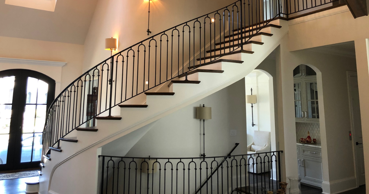 metal stair railings infuse sophistication in your space