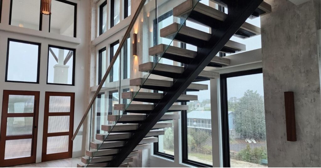 How Artistic Stairs US Builds Floating Stair Designs single beam construction