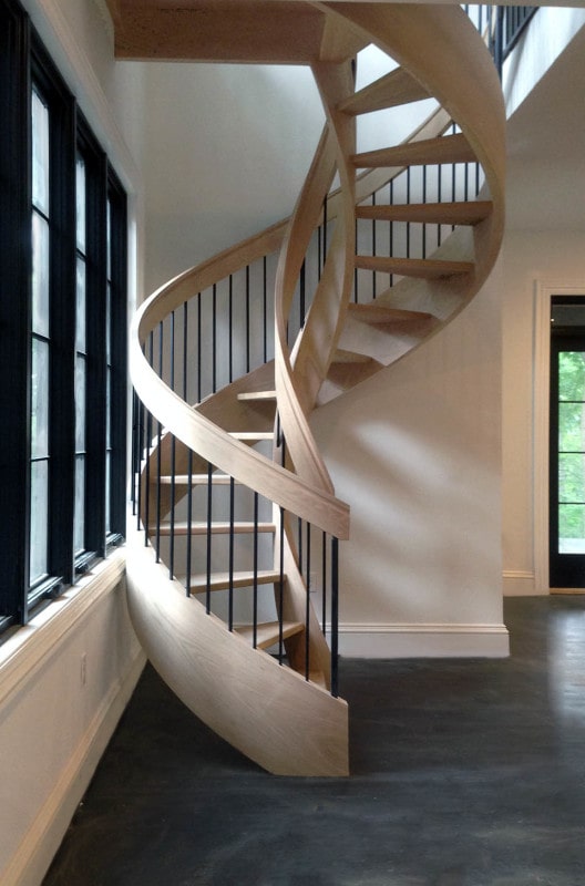 Custom Staircase Design Flagstaff AZ helix wooden staircase