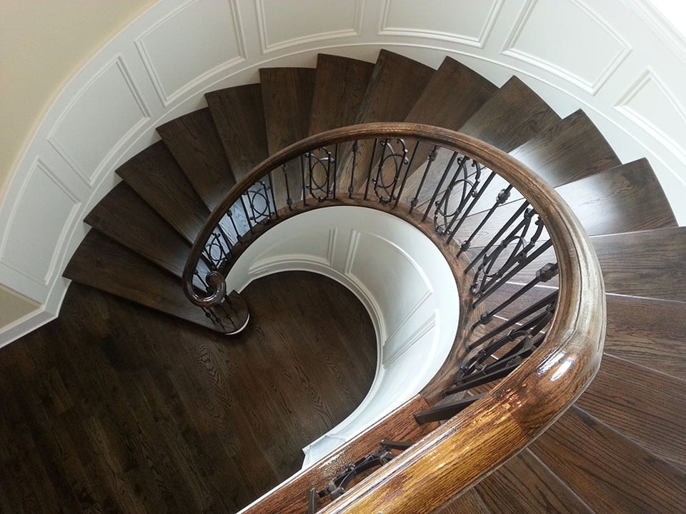Custom Staircase Design Flagstaff AZ curved wooden
