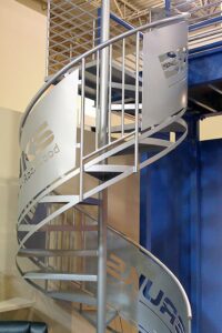 Custom spiral stairs for compact spaces