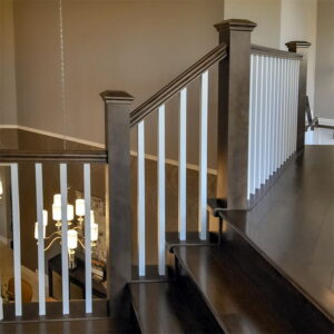 Wood Stair Railings by Artistic Stairs for Warmth in Modern Arizona Homes